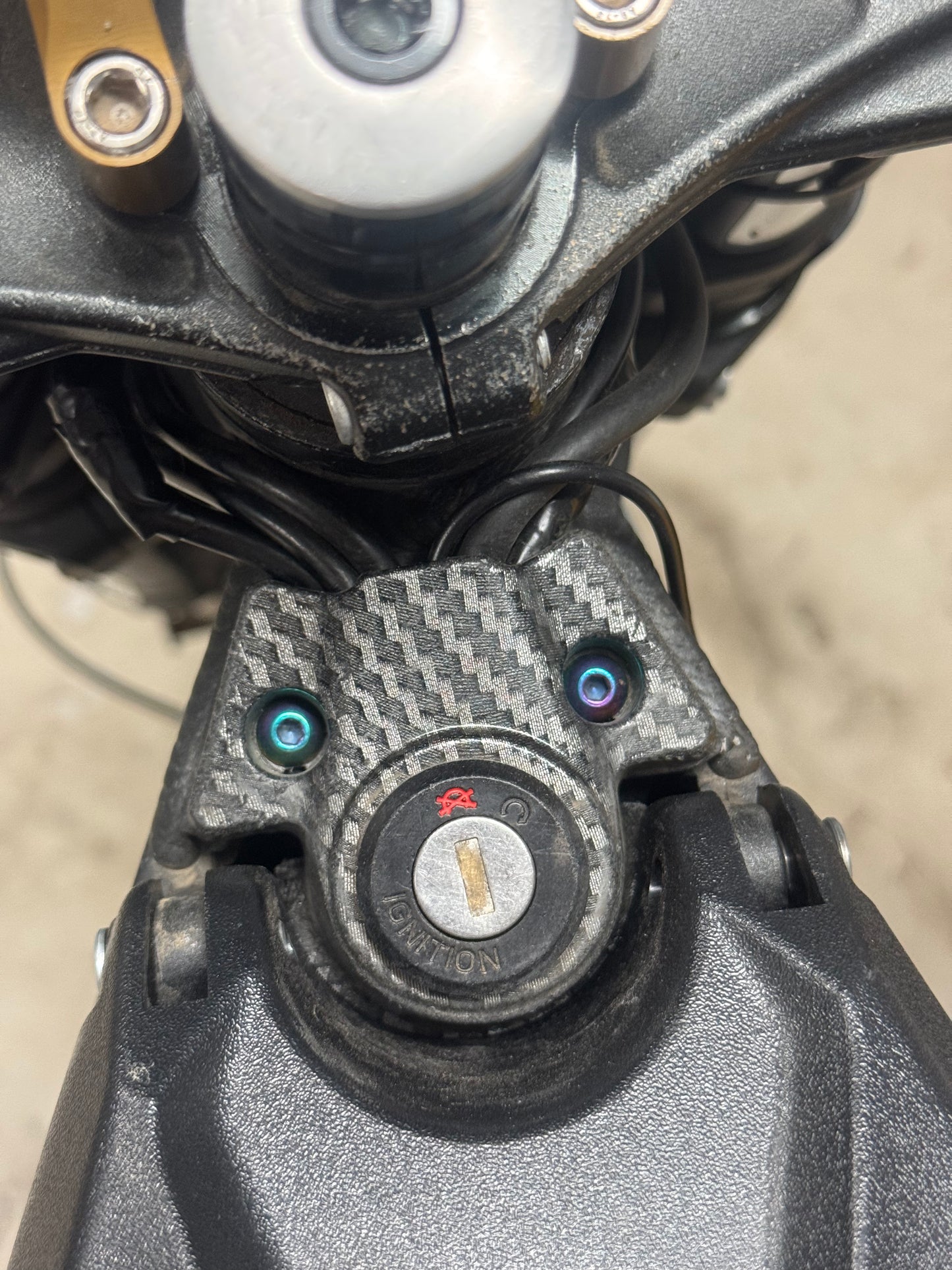 Talaria ignition titanium bolts